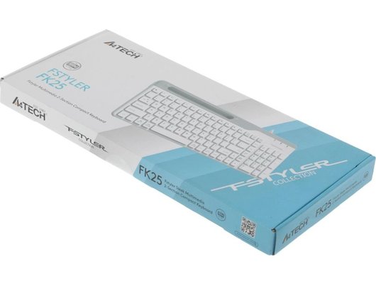 Клавиатура проводная A4Tech Fstyler FK25 белый/серый (FK25 WHITE)